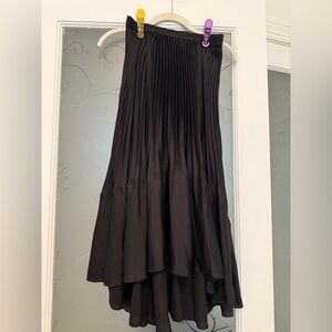 Club Monaco Black Midi A-Line Skirt